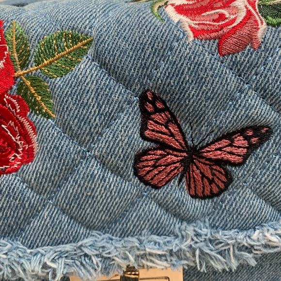 NEW DENIM CHAIN HANDBAG - Picture 2 of 7